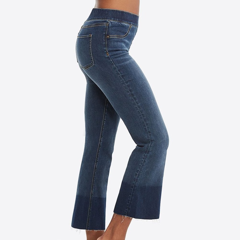 SPANX jeans cropped flare Sz S NEW - Picture 2 of 9
